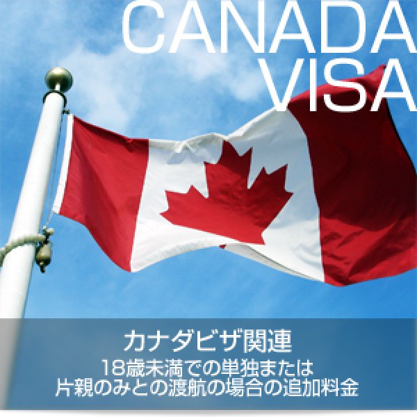 画像1: カナダビザ関連 18歳未満の単独もしくは片親とのカナダ渡航時の追加料金 (1)