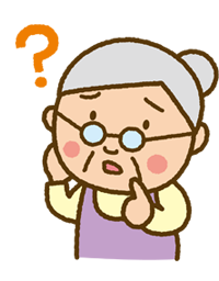 困り顔のおばあさん
